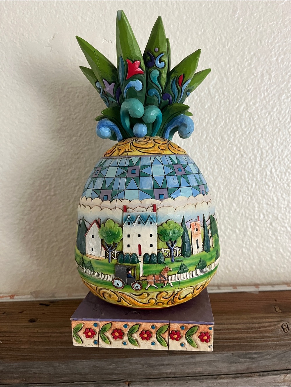 Jim Shore Welcome All Pineapple 2006 Heartwood Creek 10” Figurine Artist signed
